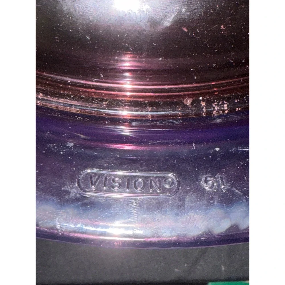 Corning Visions Dutch Oven 5L Cranberry Purple Good Glass Lid V-5-B USA